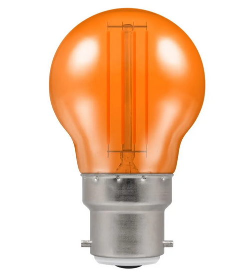 Crompton 13858 4.5W BC Harlequin LED Filament Golfball Orange