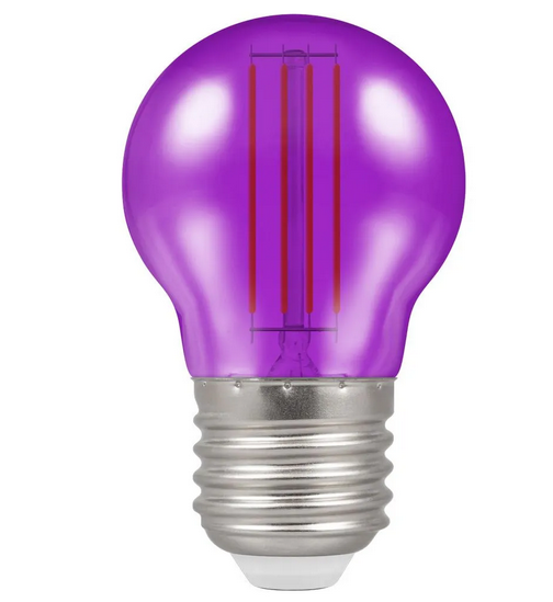 Crompton 13902 4.5W ES Harlequin LED Filament Golfball Purple