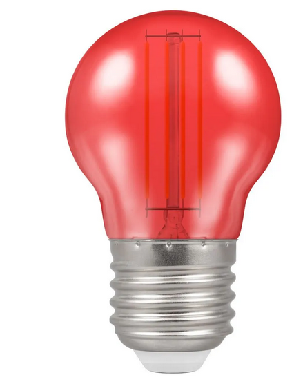 Crompton 13926 4.5W ES Harlequin LED Filament Golfball Red