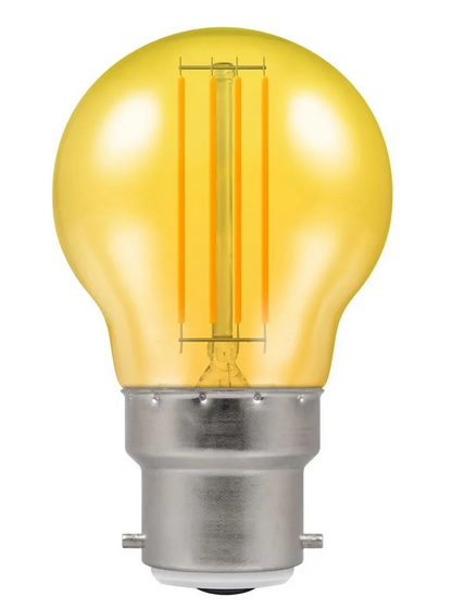 Crompton 13957 4.5W BC Harlequin LED Filament Golfball Yellow