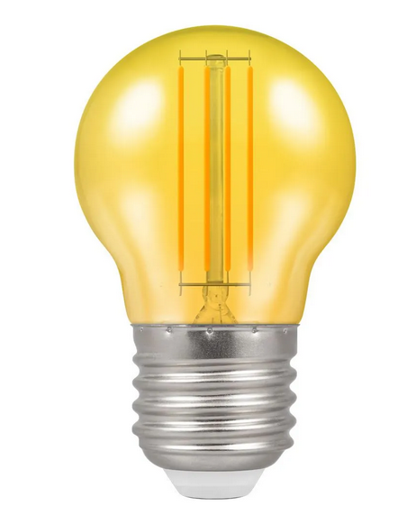 Crompton 13964 4.5W ES Harlequin LED Filament Golfball Yellow