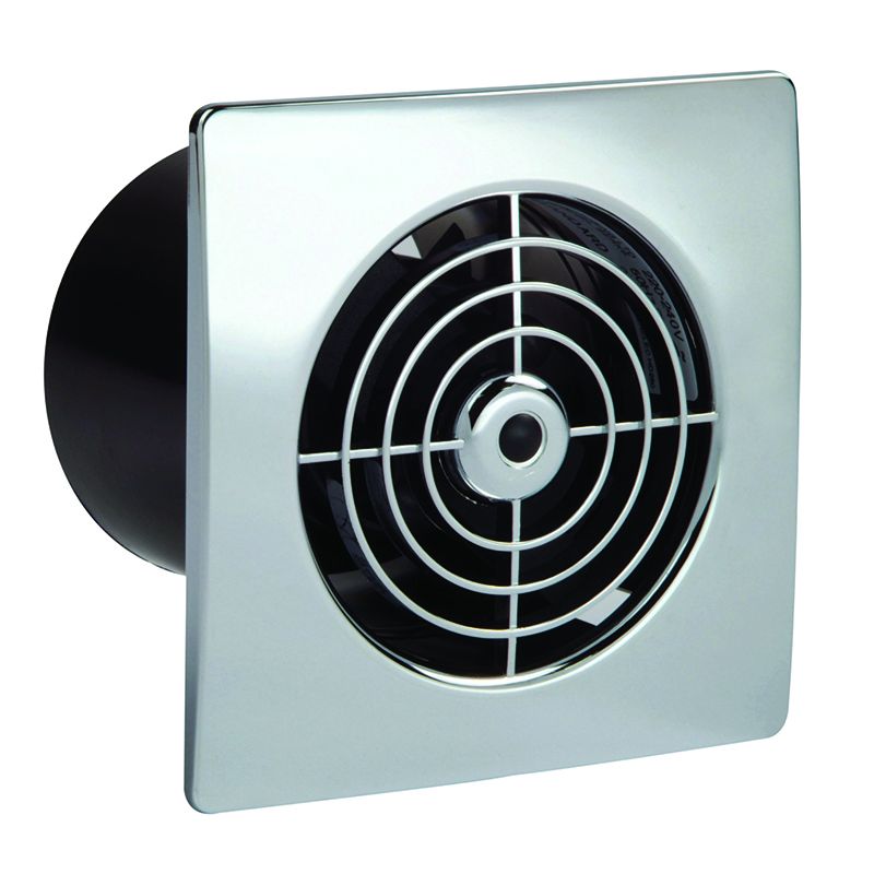 Manrose LP100SSC 4'' Lo Profile Square Fan Chrome