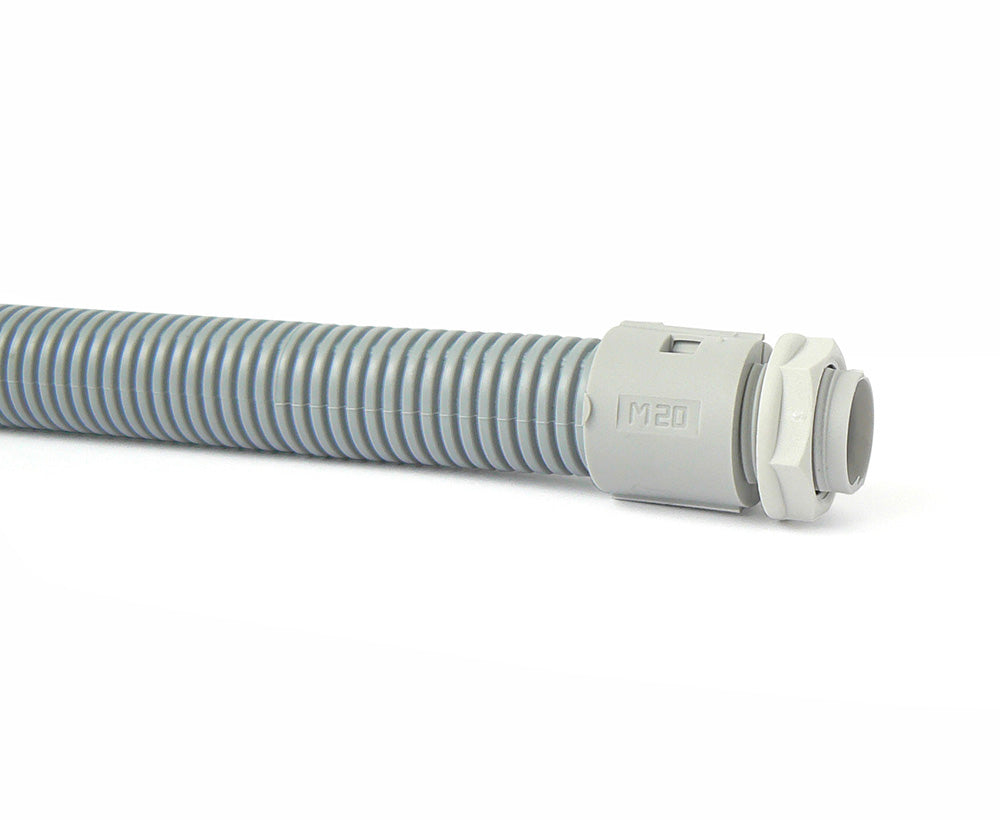 Term Tech M20CONN-GRY 20mm PVC Corrugated Conduit Grey 100m