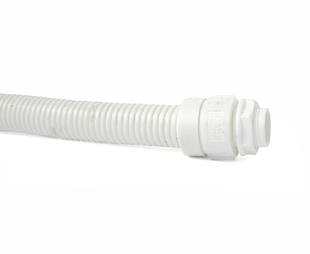 Term Tech M25CONN-WHT 25mm PVC Corrugated Conduit White 50m