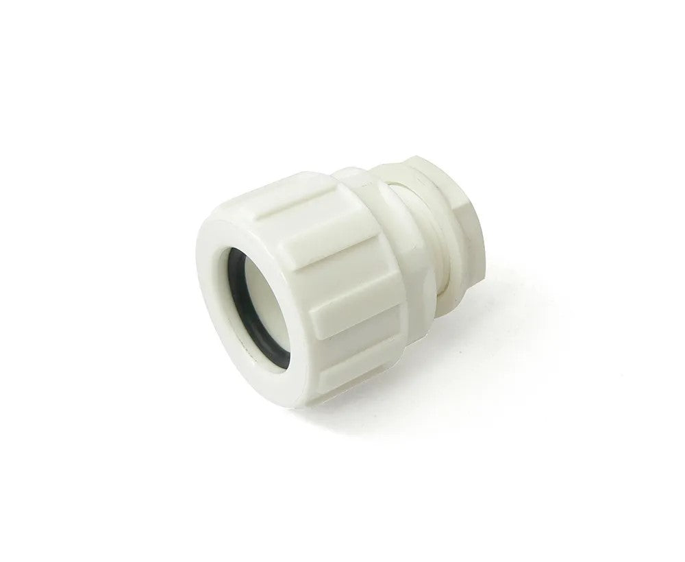 Term Tech M20GLAND-WHT 20mm PVC Two Part Conduit Gland with Locknut White IP68