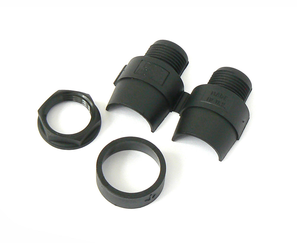 Term Tech M40SPLIT 40mm PVC Split Style Conduit Gland with Locknut Black IP54