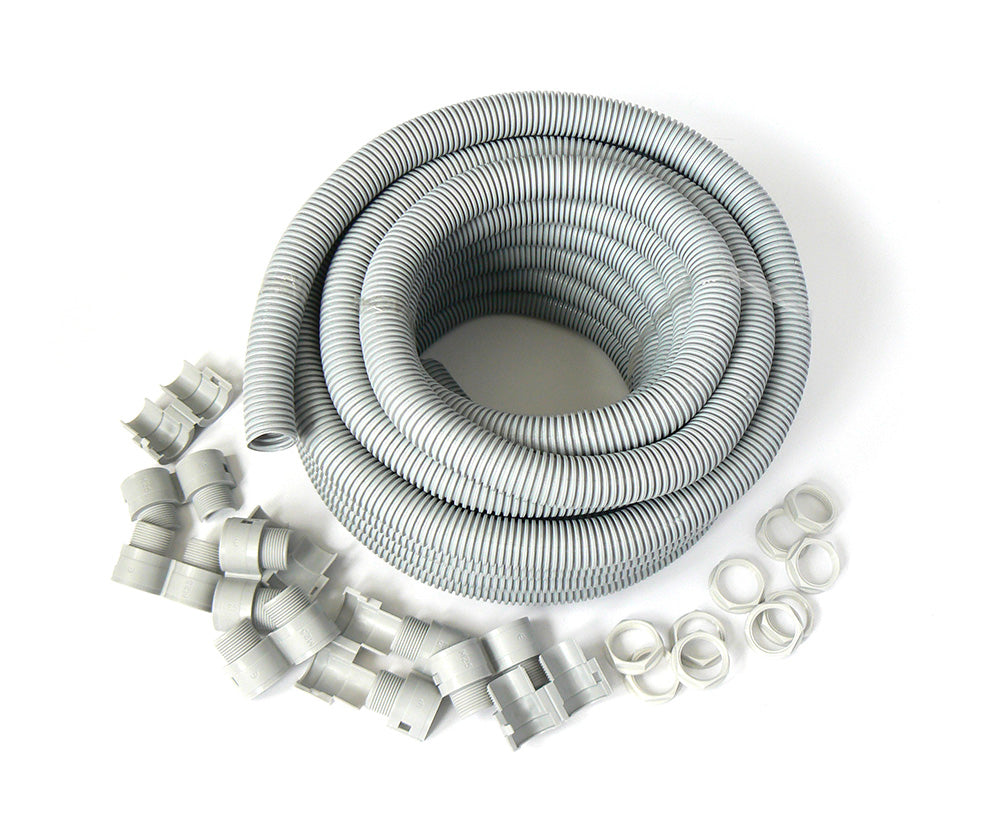 Term Tech M20CONN-PK-GREY 20mm PVC Corrugated Conduit Pack with 10 Split Glands Grey 10m