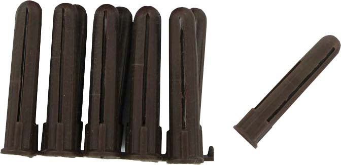 MPBROWN 7mm Brown Wall Plug (100)