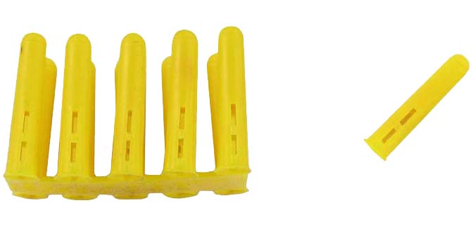 Deligo MPYELLOW Yellow Wall Plug (5mm) (100)