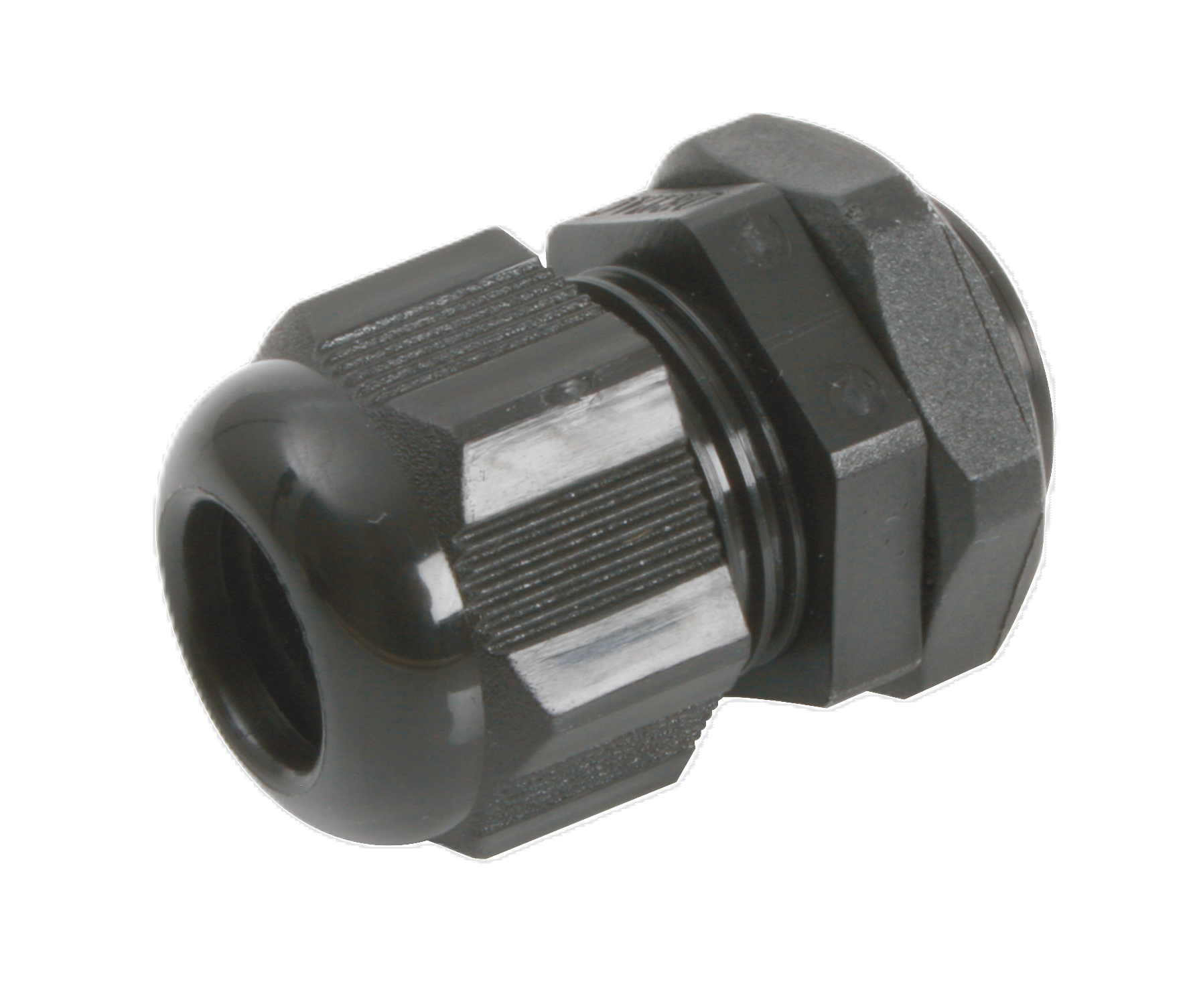 Term Tech NGM12-B M12 3-6.5mm Nylon Compression Gland with Locknut Black IP68