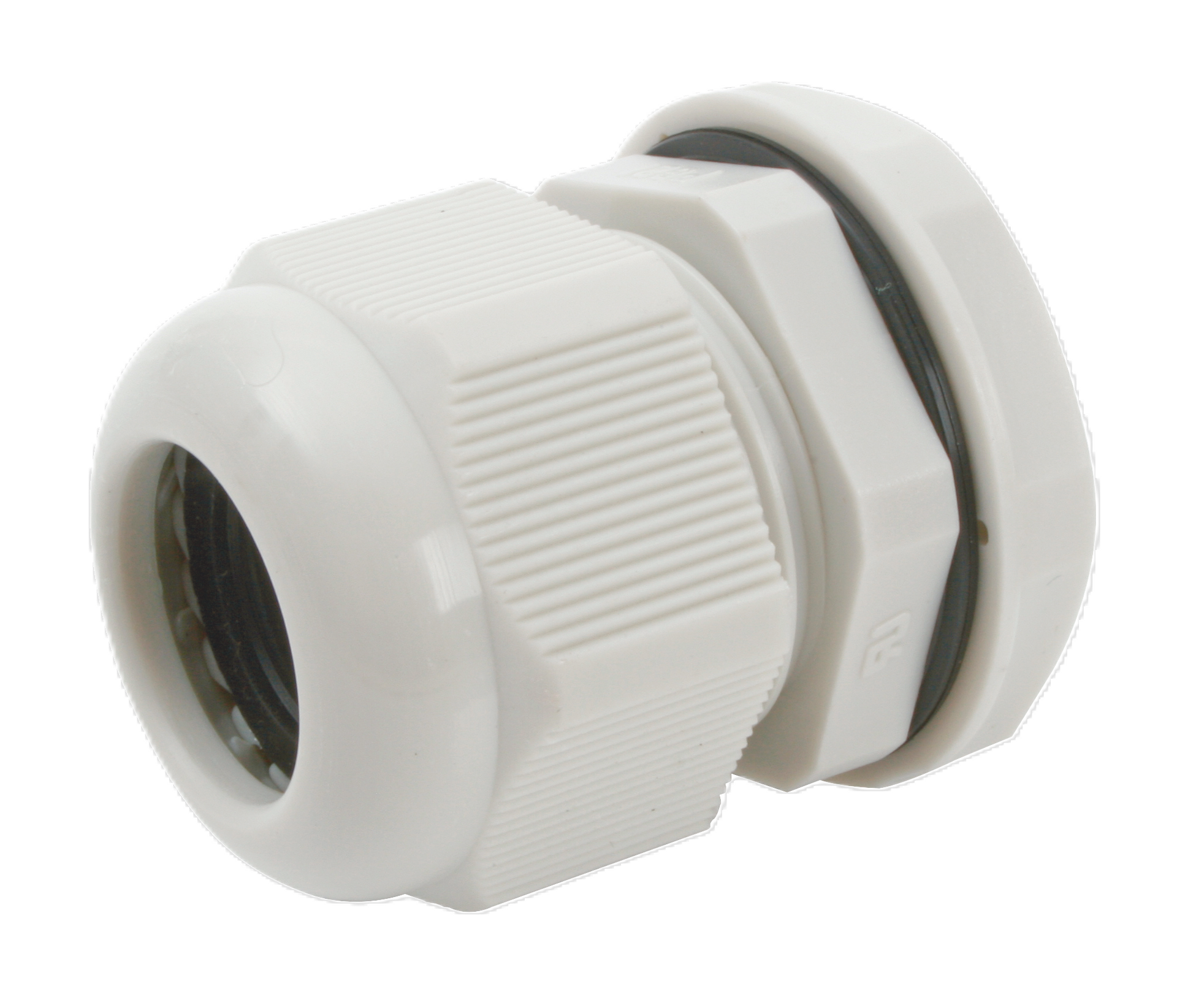 Term Tech NGM12-G M12 3-6.5mm Nylon Compression Gland with Locknut Grey IP68