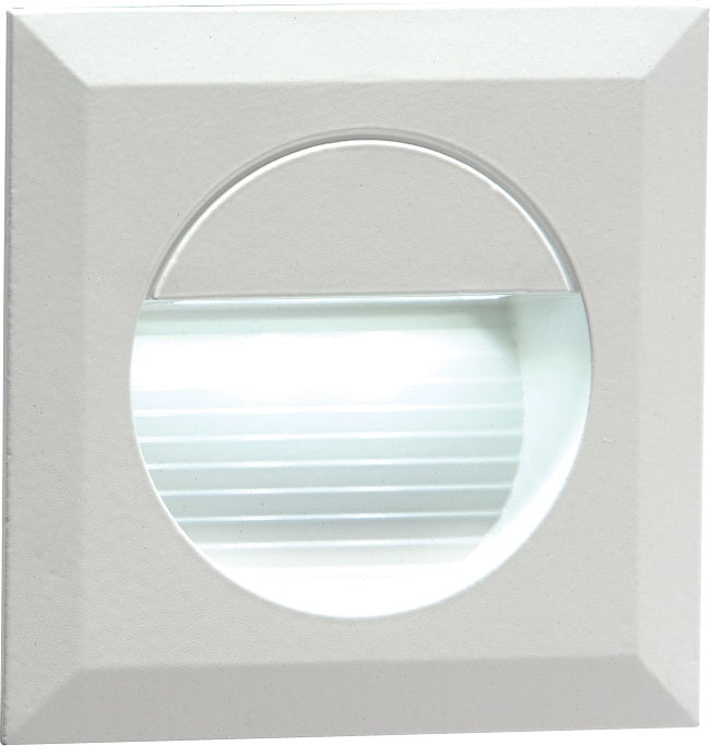 Knightsbridge NH019W 1.2W LED White Aluiminium Square Guide Light White Light Output