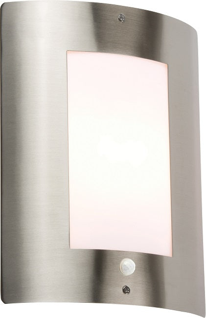 Knightsbridge NH027S E27 Stainless Steel Wall Light with PIR