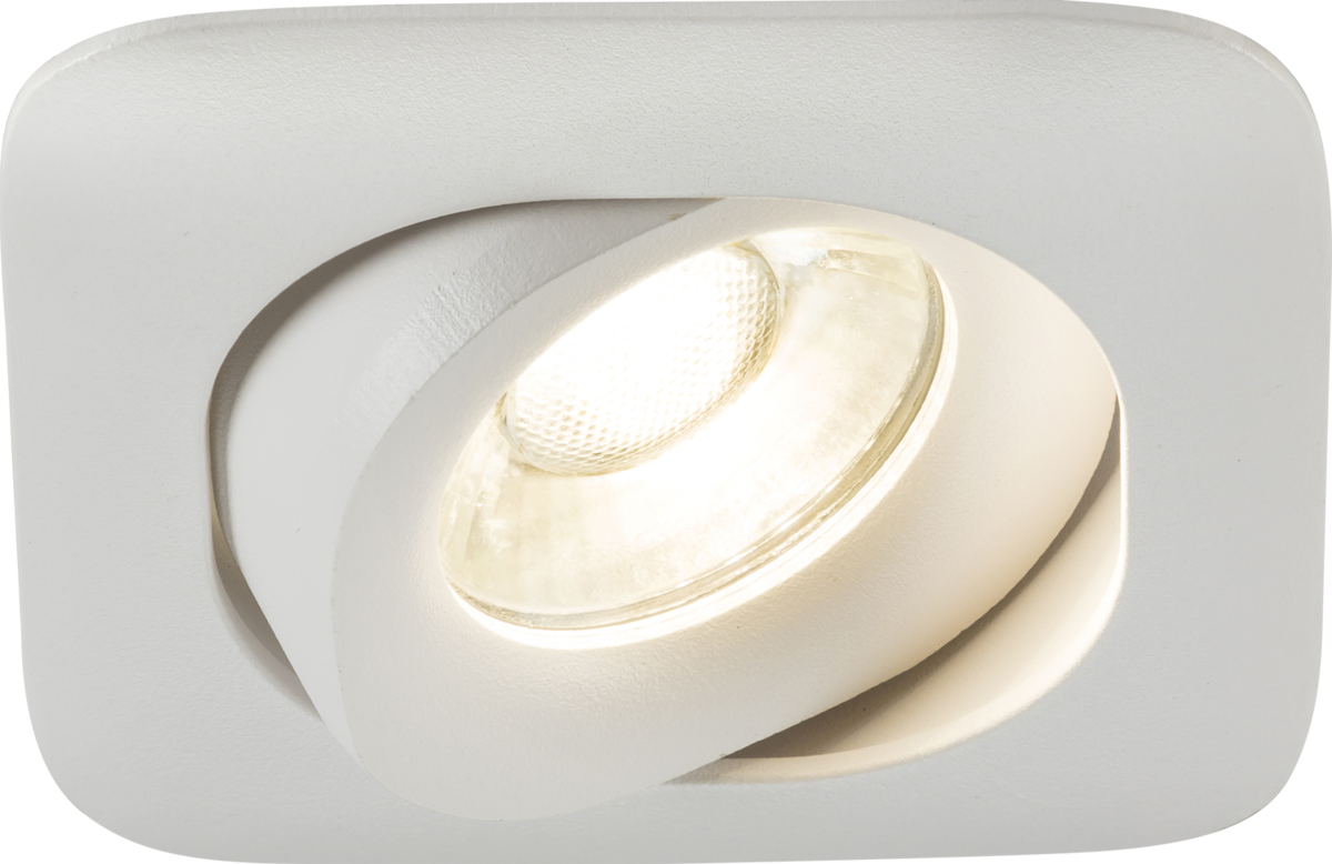 Knightsbridge ODA1TSW GU10 Square Tilt Downlight White