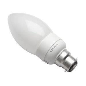 11W BC Compact Fluorescent Candle