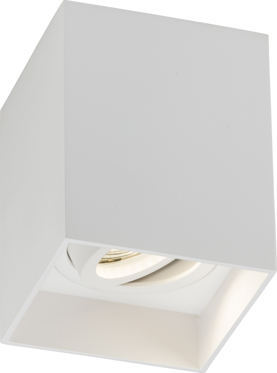 Knightsbridge ORA1TSW  GU10 Square Tilt Surface Downlight White