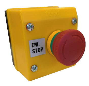 Switchtec PB1-BKR3-Y-1B TEND Red Emergency Stop (Twist To Release) Station with 1 N/C Contact