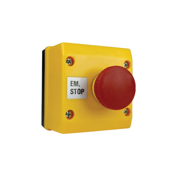 Switchtec PB1-BPR3-Y-1B TEND Red Emergency Stop (Stop Push, Pull To Release) Station with 1 N/C Cont