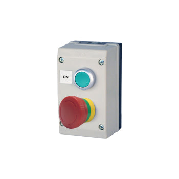 Switchtec PB2-BSW1-G TEND Green And Red Emergency Stop Station with 1 N/O + 1 N/C Contacts