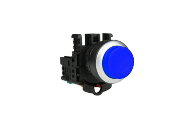 Switchtec PB22BABL-1A TEND 22mm Blue Latching Pushbutton with 1 N/O Contact