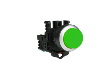 Switchtec PB22BAG-1A TEND 22mm Green Latching Pushbutton with 1 N/O Contact