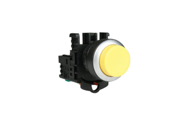 Switchtec PB22BAY-1A TEND 22mm Yellow Latching Pushbutton with 1 N/O Contact