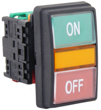 Switchtec PB22BT-1AB TEND 22mm Dual Red & Green Pushbutton with 1 N/O & 1 N/C Contacts