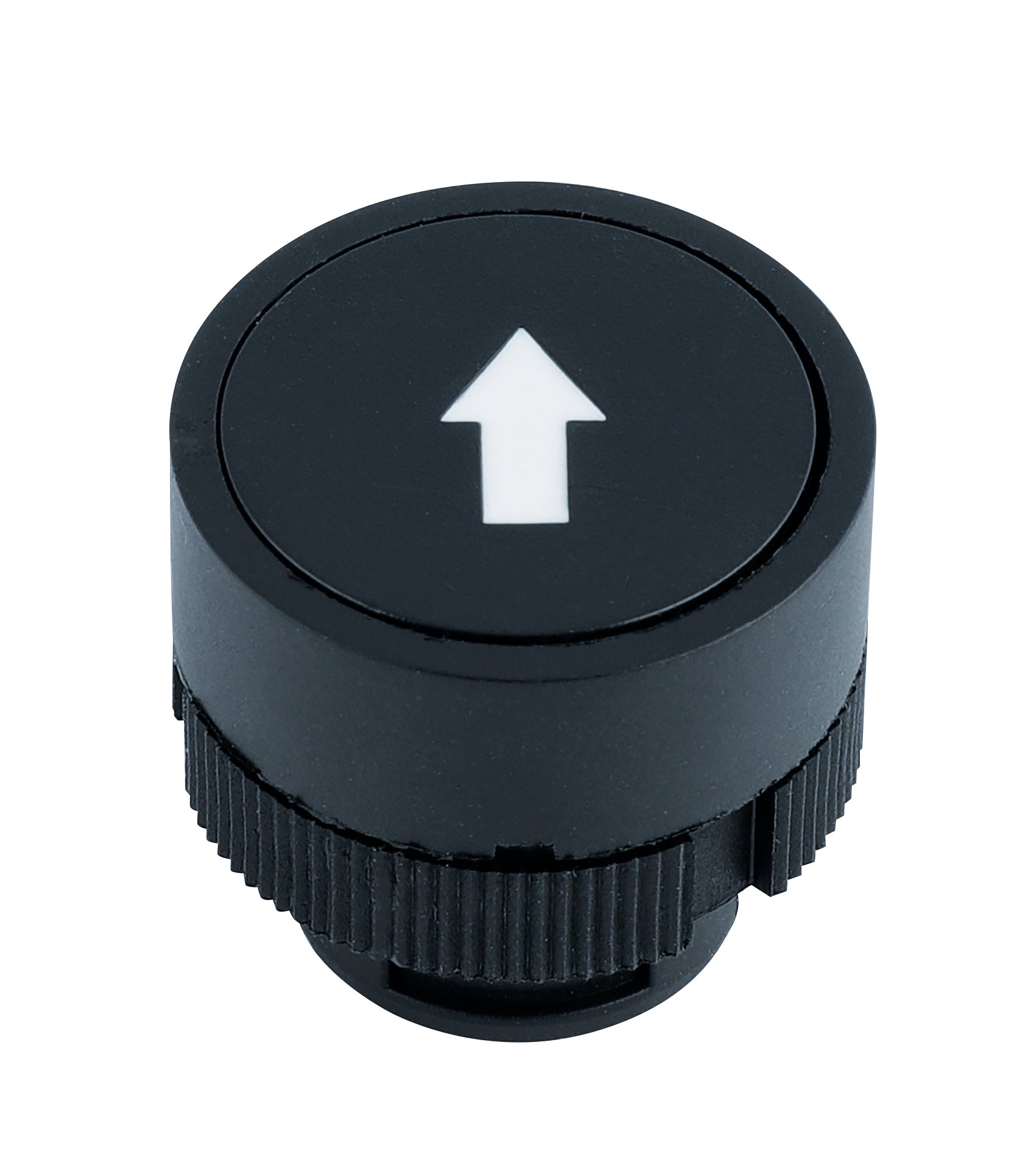 Niglon PSA-BW 22mm Black with White Arrow Flush Pushbutton Head (For Plastic PB Stations Only)