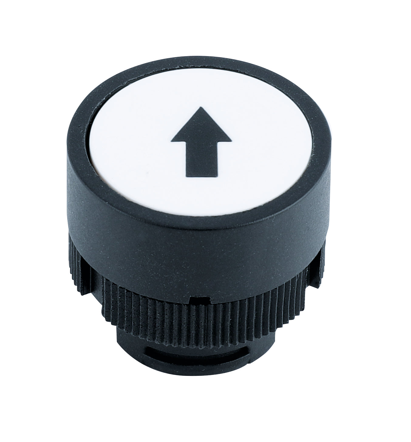 Niglon PSA-WB 22mm White with Black Arrow Flush Pushbutton Head (For Plastic PB Stations Only)