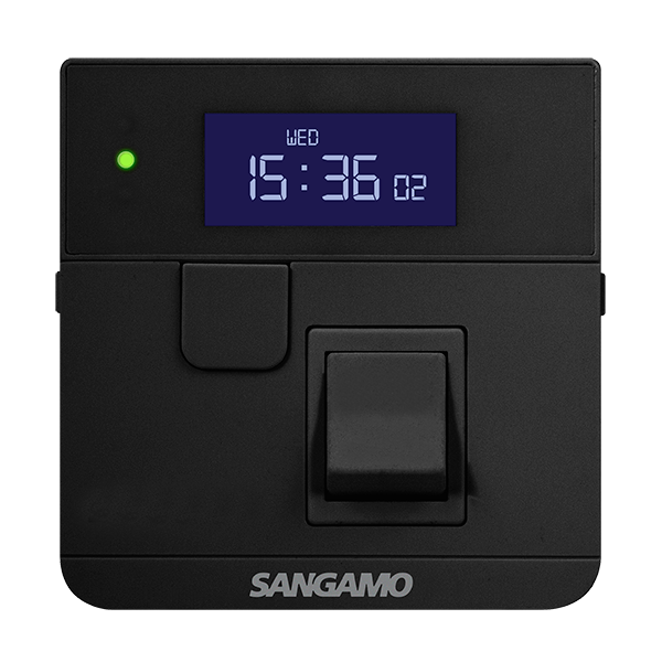 Sangamo PSPSF247B 7 Day Fused Spur Time Switch with Boost Black