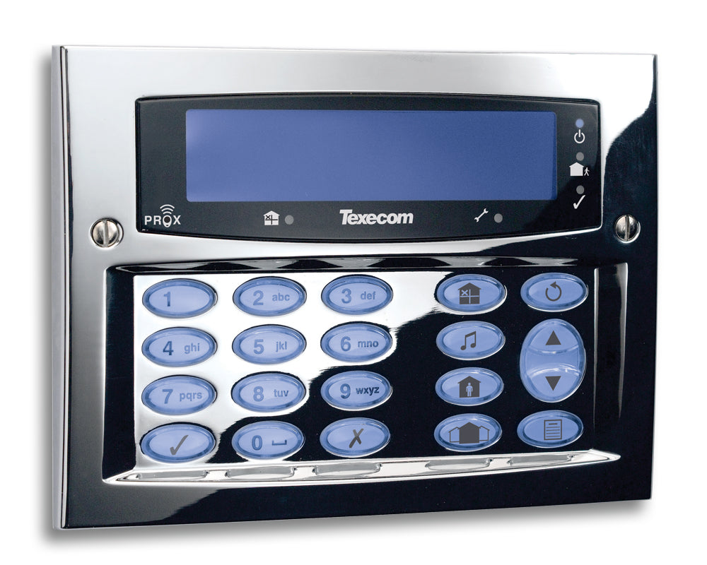 Texecom Premier Elite LCD Keypad Polished Chrome