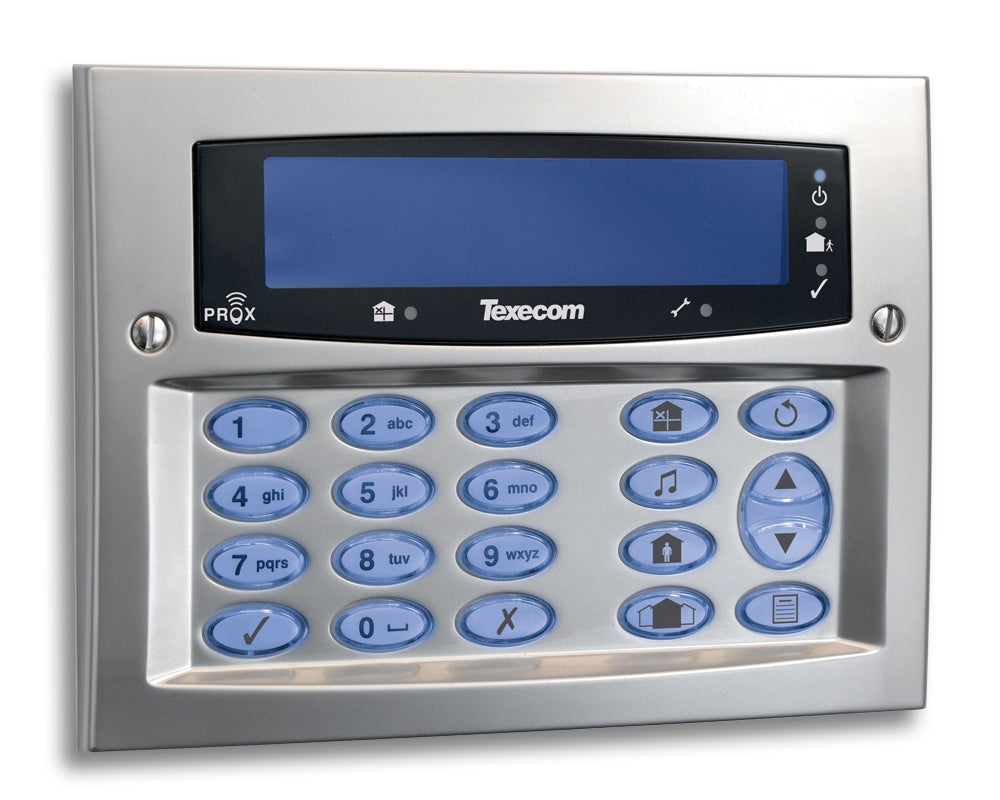 Texecom Premier Elite LCD Keypad Satin Chrome