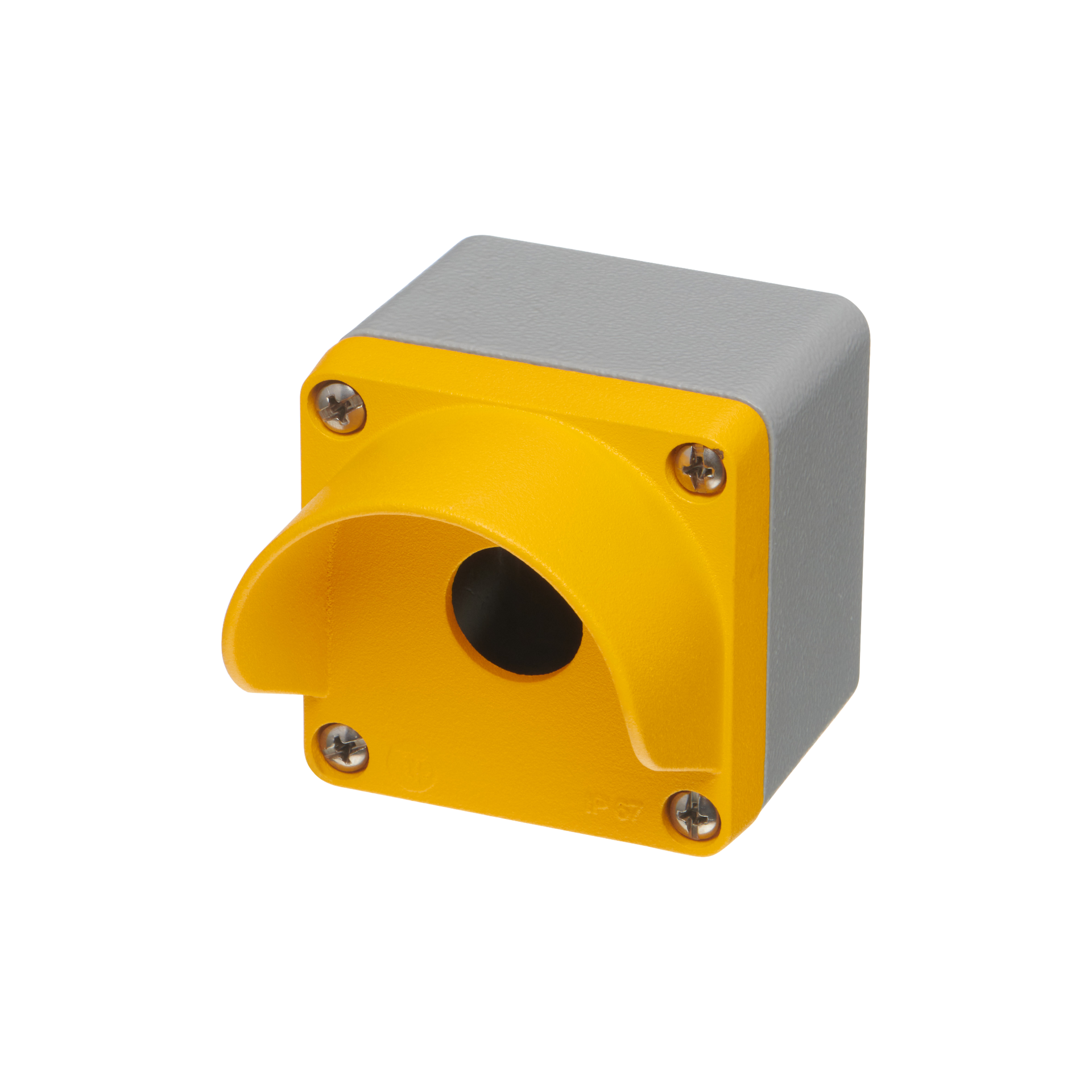 Europa RC-1MS 1 Hole Metal Control Station With Shroud Yellow IP65