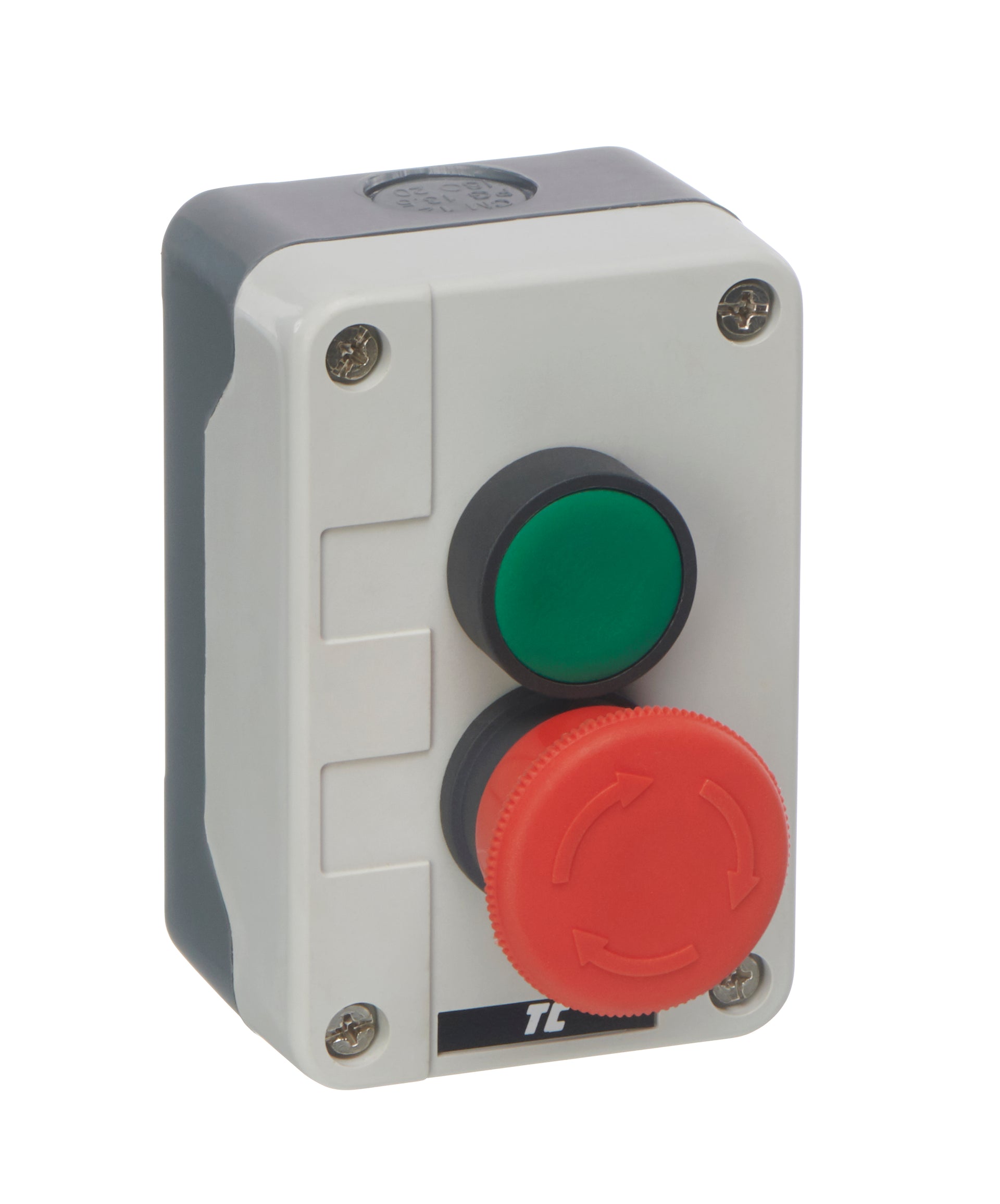 Europa RC2PGES55 Green Button + E-Stop Moulded Control Station + 1 N/O+1 N/C IP65