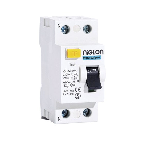 Niglon RCD2-63/30-A 63A 30MA Type A DP RCD