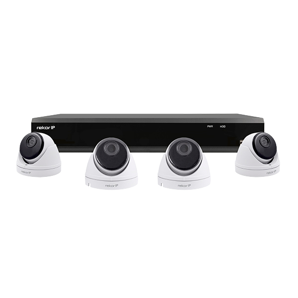 ESP REKIP4KD4W Rekor IP 4 Channel Dome Camera CCTV System 1TB White