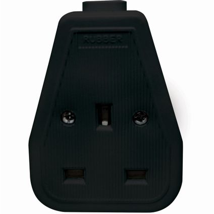 Niglon RU13B 1 Gang 13A Rubber Trailing Socket Black