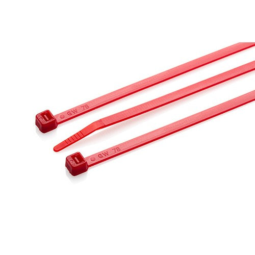 Partex HFC200RED 200 x 4.8mm Red Cable Ties (100)