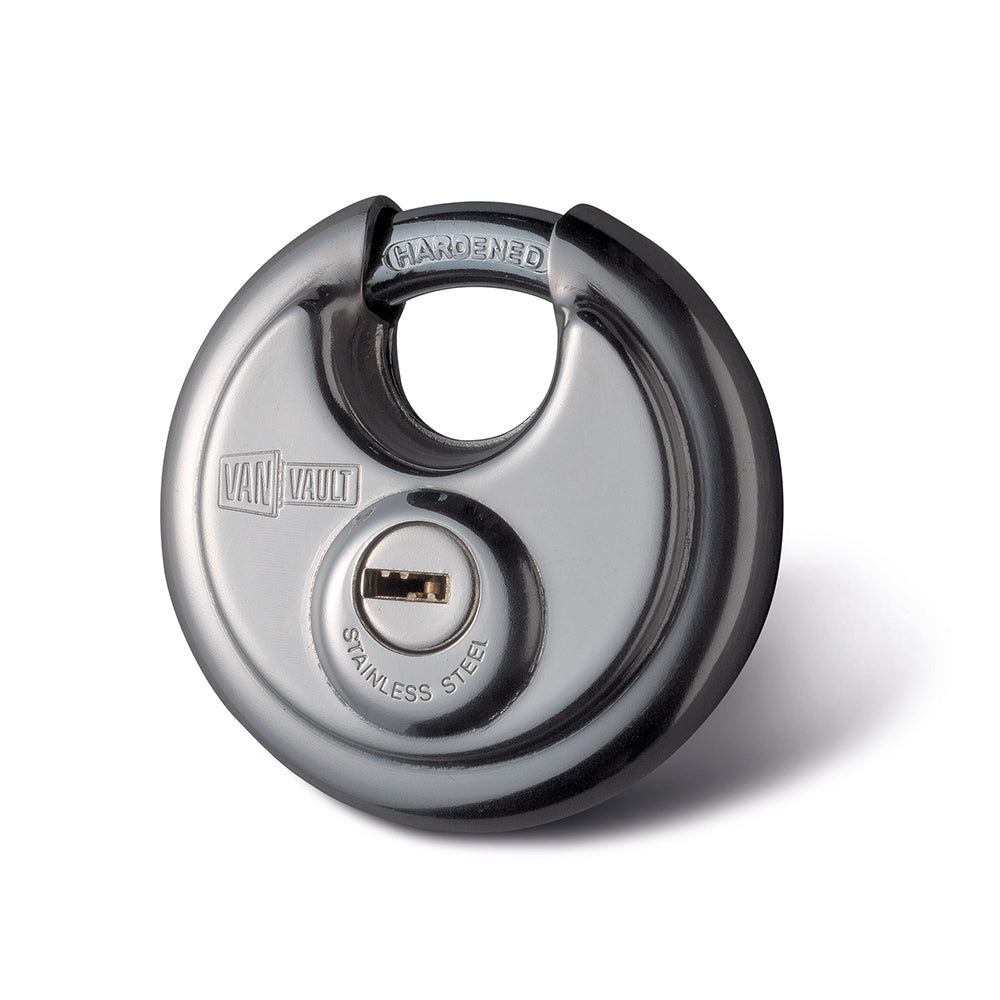 Van Vault S10063 70mm Stainless Steel Disc Padlock