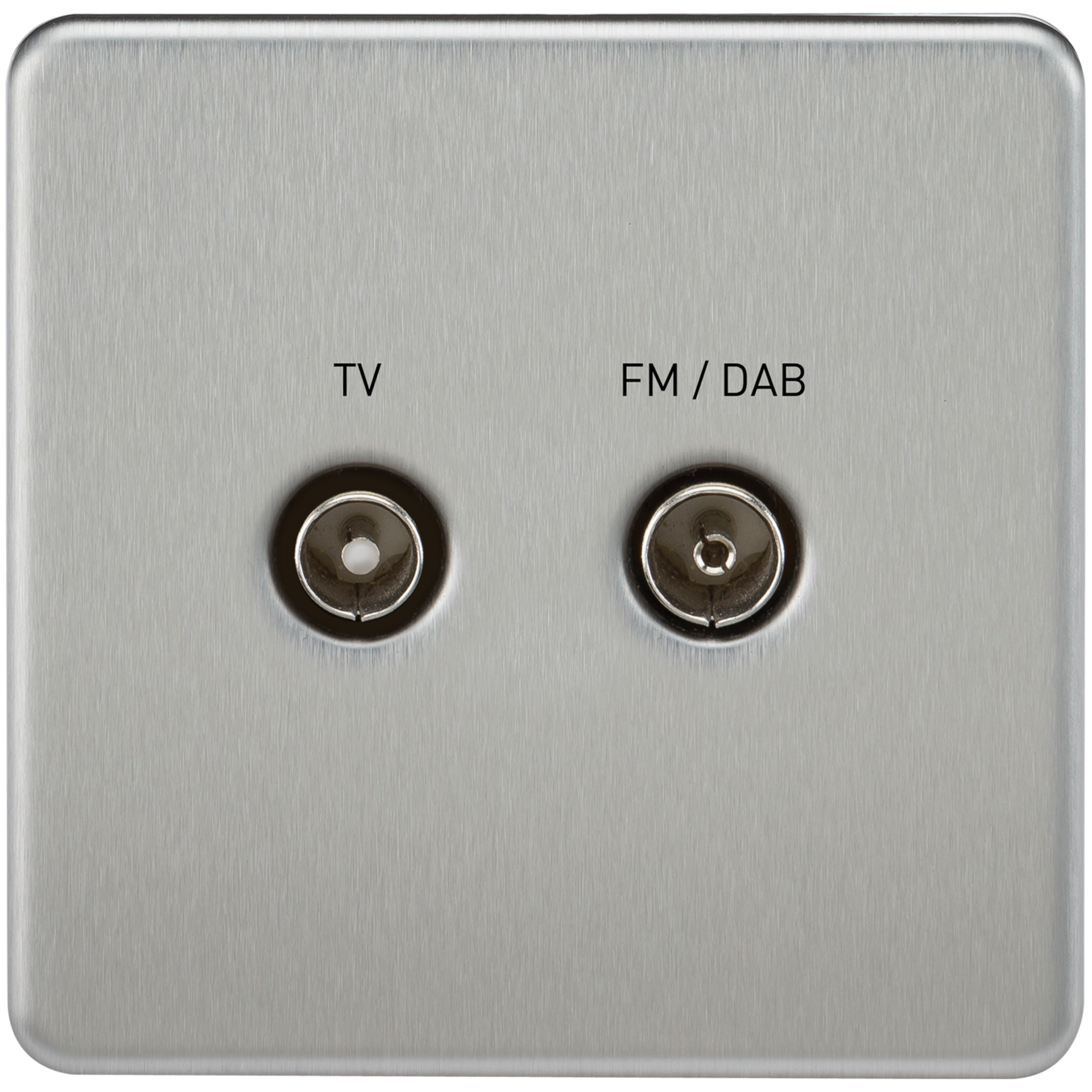 Knightsbridge SF0160BC 1 Gang TV/FM DAB Outlet Brushed Chrome