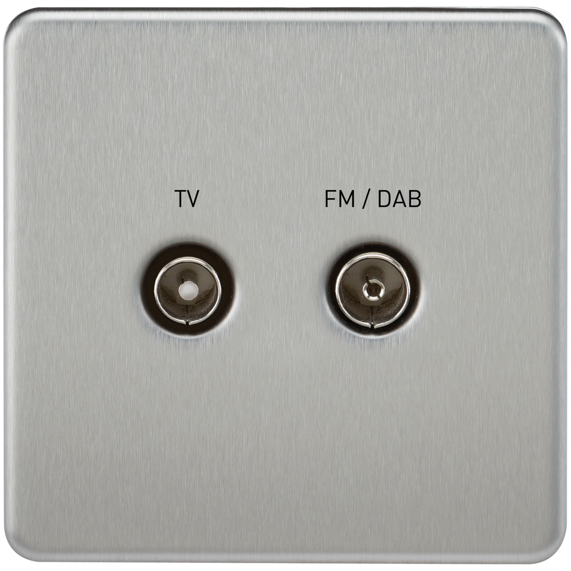 Knightsbridge SF0160BC 1 Gang TV/FM DAB Outlet Brushed Chrome