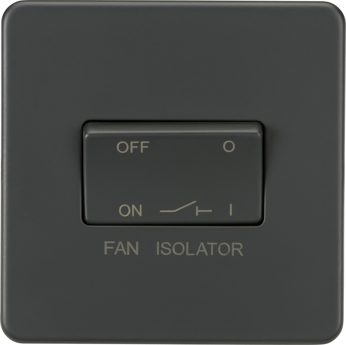 Knightsbridge SF1100AT 1 Gang TP Fan Isolator Switch Anthracite