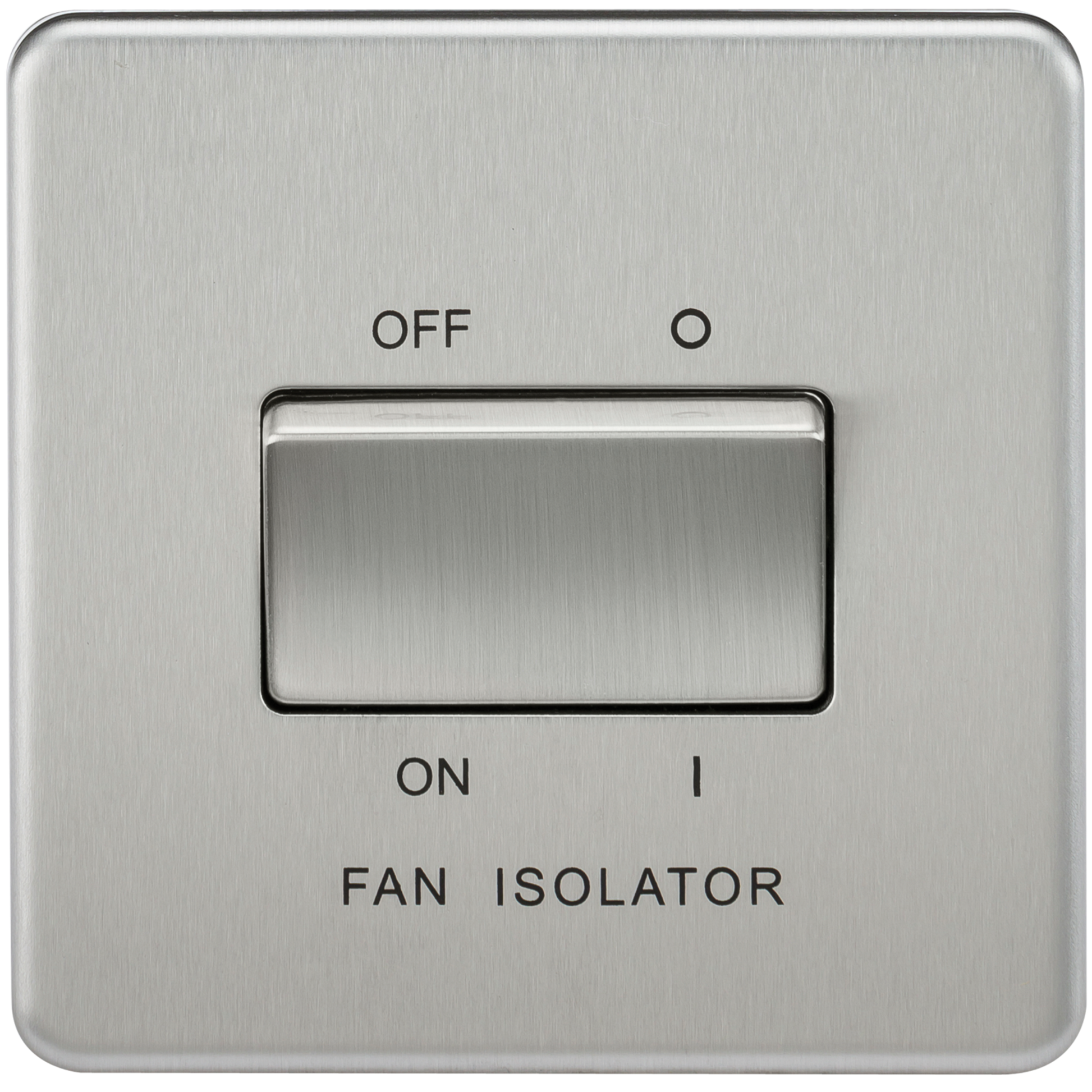 Knightsbridge SF1100BC 1 Gang TP Fan Isolator Switch Brushed Chrome