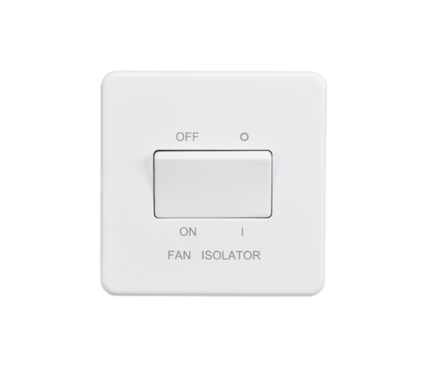 Knightsbridge SF1100MW 1 Gang TP Fan Isolator Switch Matt White