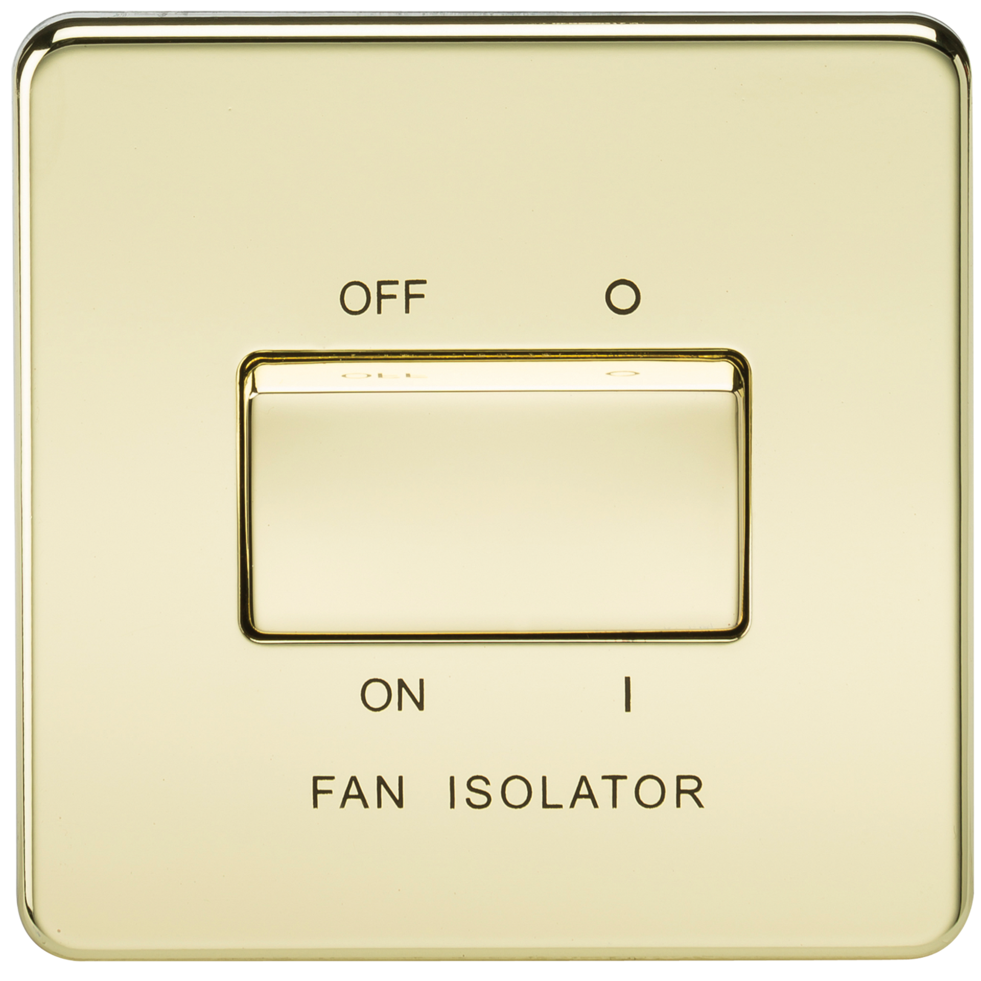 Knightsbridge SF1100PB 1 Gang TP Fan Isolator Switch Polished Brass