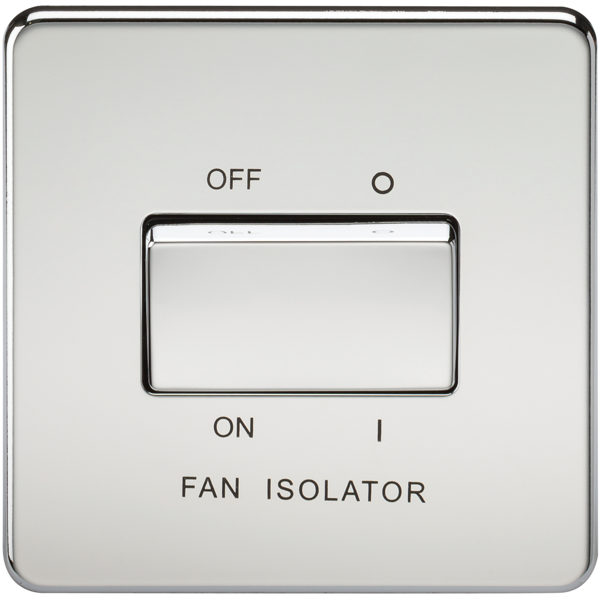 Knightsbridge SF1100PC 1 Gang TP Fan Isolator Switch Polished Chrome