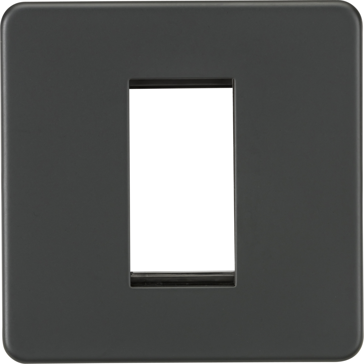 Knightsbridge SF1GAT 1 Gang 1 Module Euromodule Faceplate Anthracite