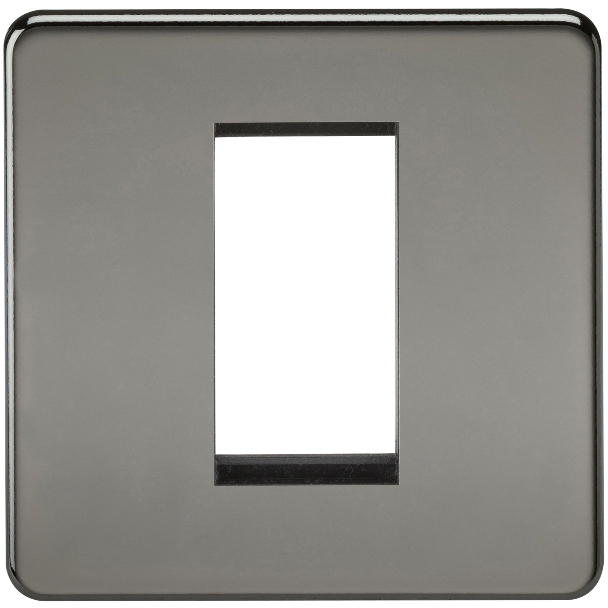 Knightsbridge SF1GBN 1 Gang 1 Module Euromodule Faceplate Black Nickel