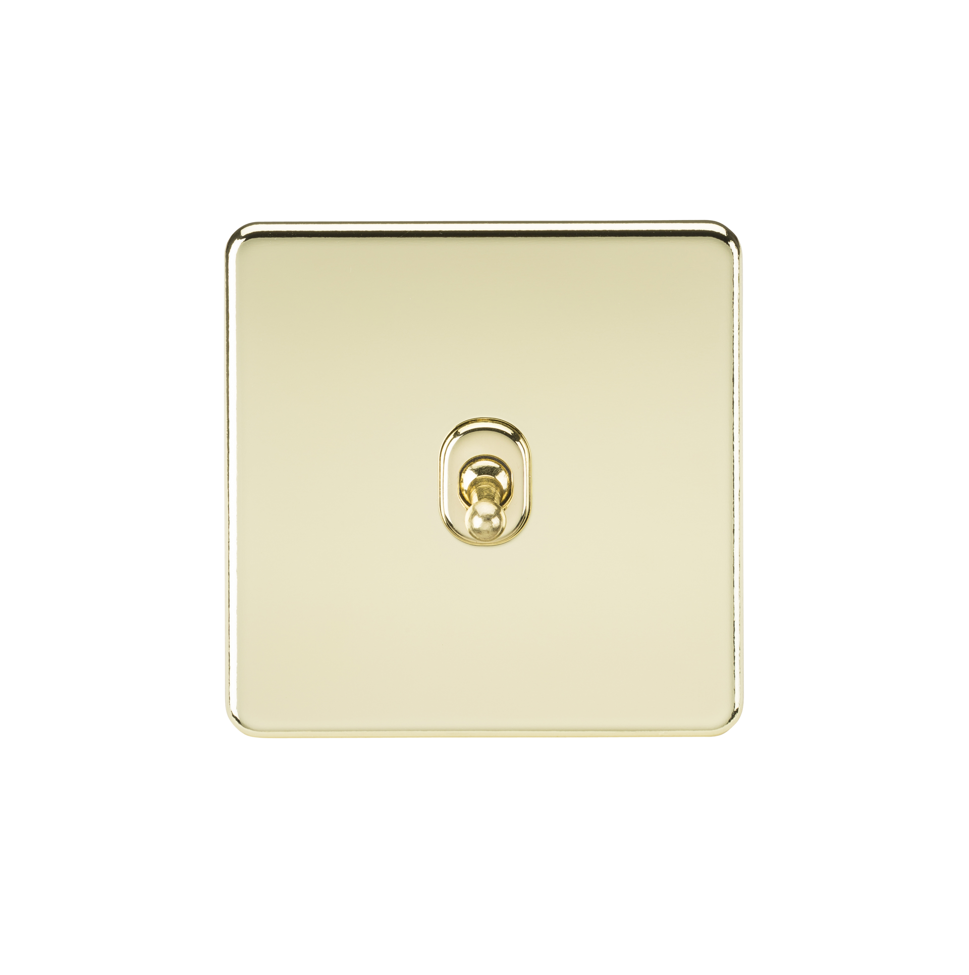 Knightsbridge SF1TOGPB 1 Gang 2 Way Toggle Switch Polished Brass