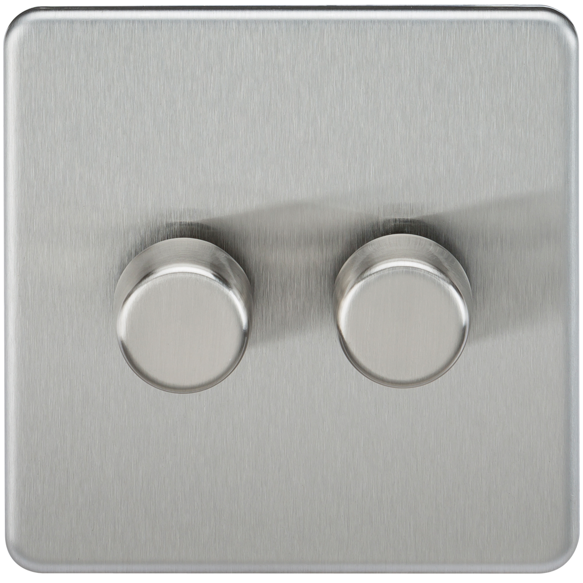 Knightsbridge SF2182BC 2 Gang 2 Way 150W LED Dimmer Brushed Chrome